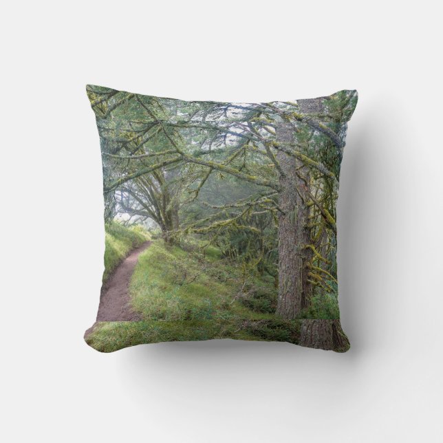 Dipsea Trail Throw Pillow (Front)