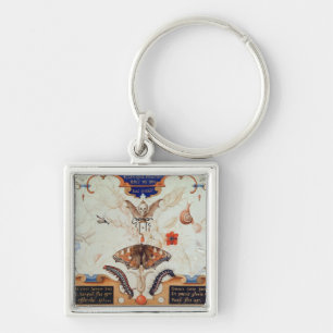 Diptych with flowers and insects, 1591 keychain