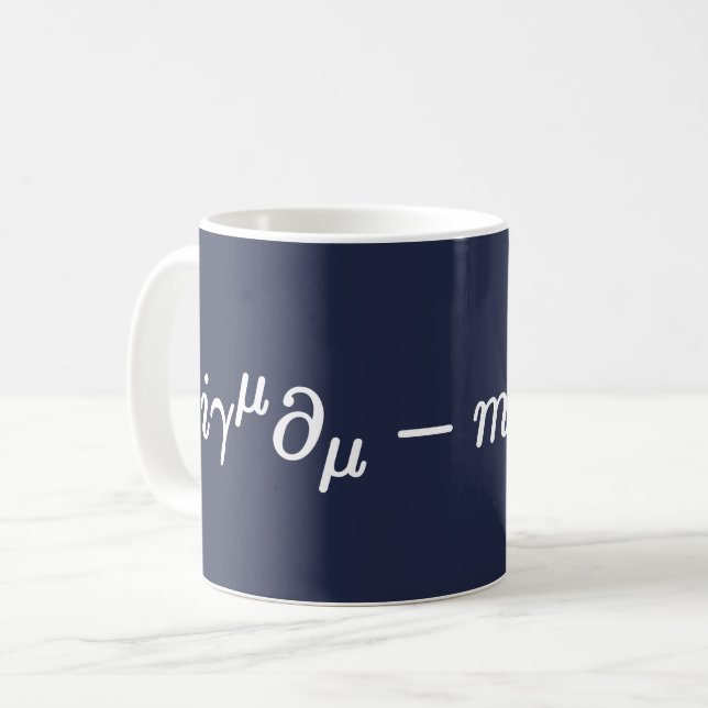Dirac Equation Science Mathematical Equations Mug (Front Left)