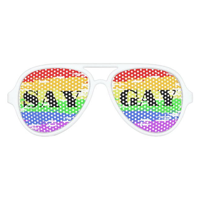 DIRE GAY Lunettes de soleil personnalisées (Devant)