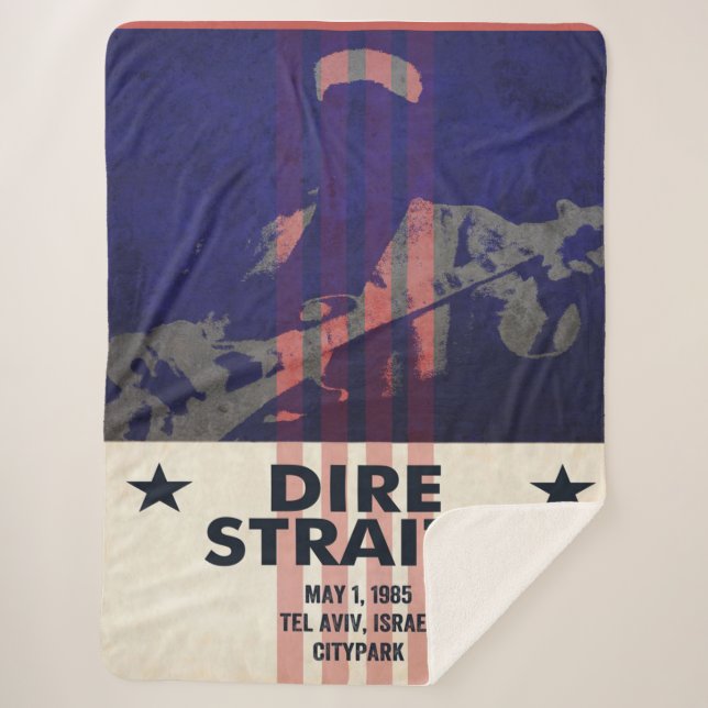 Dire Straits Tour Poster Blanket (Front)