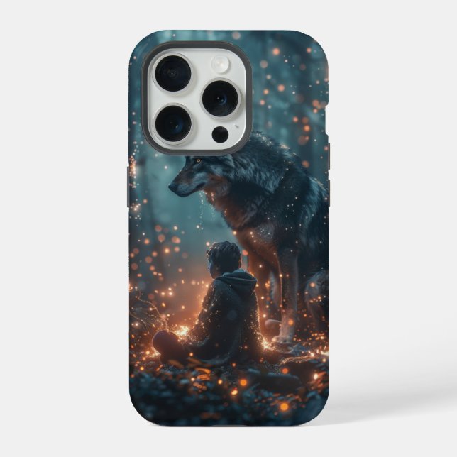 Dire Wolf and Boy iPhone Case (Back)