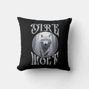 Dire wolf reunion throw pillow