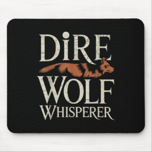 Dire Wolf Whisperer Grunge Mouse Pad