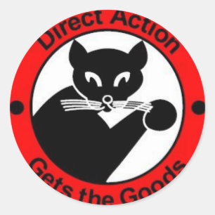 direct action gets the goods sticker