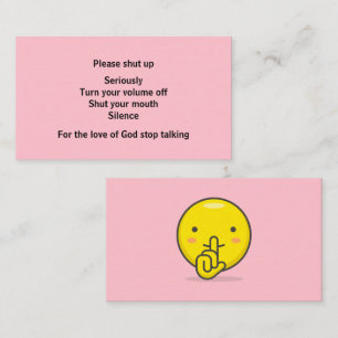 Direct Communication for the Verbally Excessive Calling Card