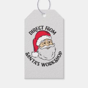 Direct From Santas Workshop Christmas Personalized Gift Tags