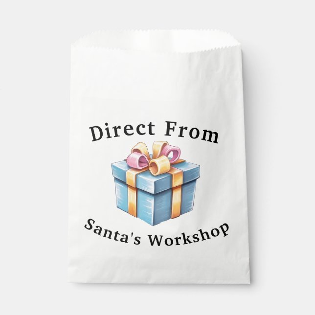 Direct From Santa's Workshop Favour Bag (Front)
