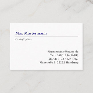 Directeur Carte de visite