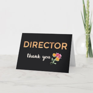 Directeur, Merci dans lettres de marquee