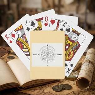 Direction Discovery Nautical Compass Rose  Playing Cards