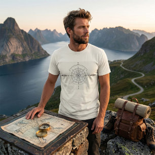 Direction Discovery Nautical Compass Rose  T-Shirt
