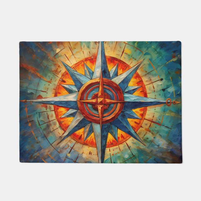 Direction in Chaos (Compass Rose) Doormat (Front)