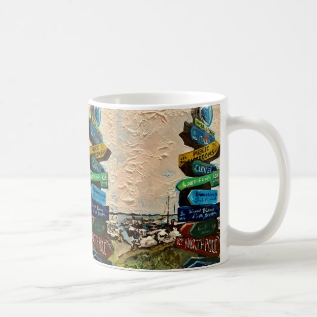 "Direction Marker on Kelley's Island" Mug (Right)