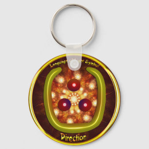 Direction Symbol Art  Keychain