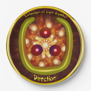 Direction Symbol Art Paper Plate