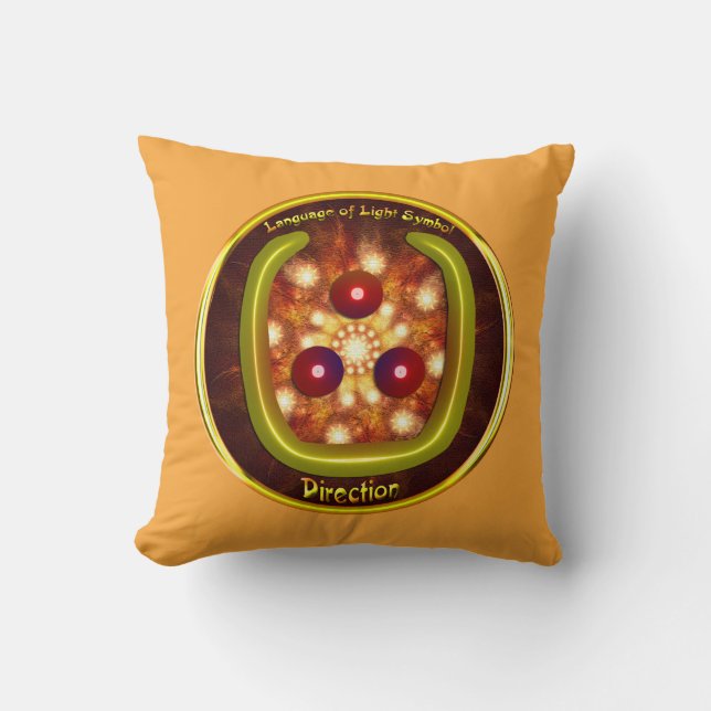 Direction Symbol Art Throw Pillow (Front)