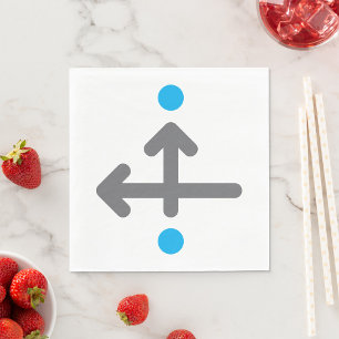 Directional Arrow Modern Minimalist Geometric  Napkin