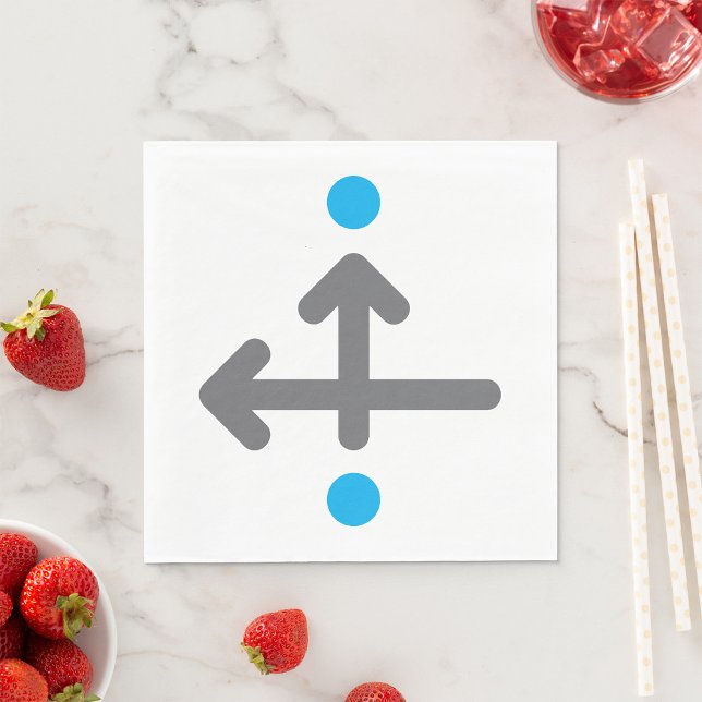 Directional Arrow Modern Minimalist Geometric  Napkin (Creator Uploaded)
