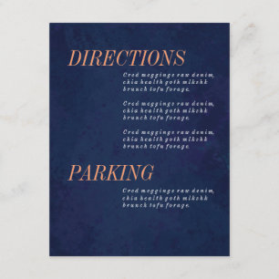 Directions Card, Information, Wedding Set Enclosure Card