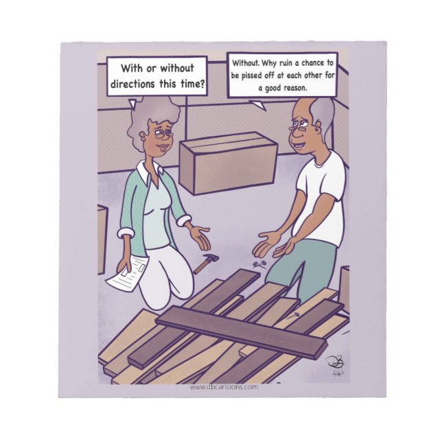 Directions Cartoon Notepad (Front)