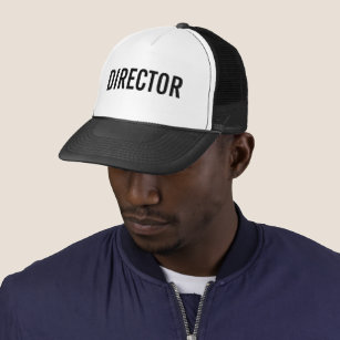 Director Black and White Trucker Hat