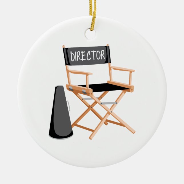 Director Chair Ceramic Ornament (Front)