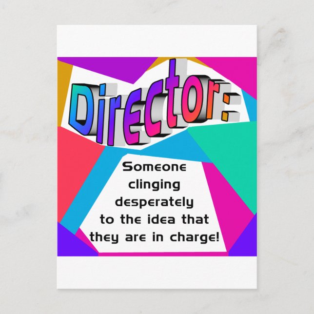 Director In charge? Postcard (Front)