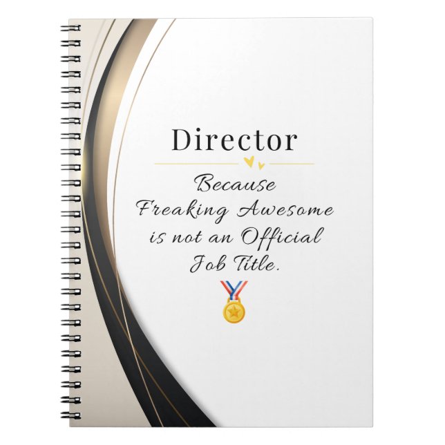 Director Notebook – Freaking Awesome Quote (Front)