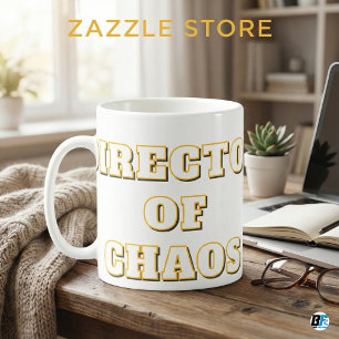 Director of Chaos Funny Office Humour & Parenting Coffee Mug