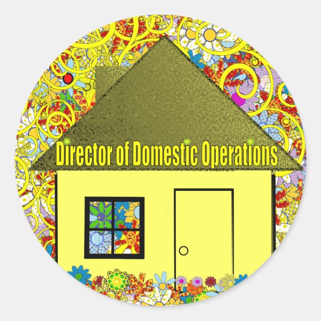 Director of Domestic Operations Classic Round Sticker (Front)