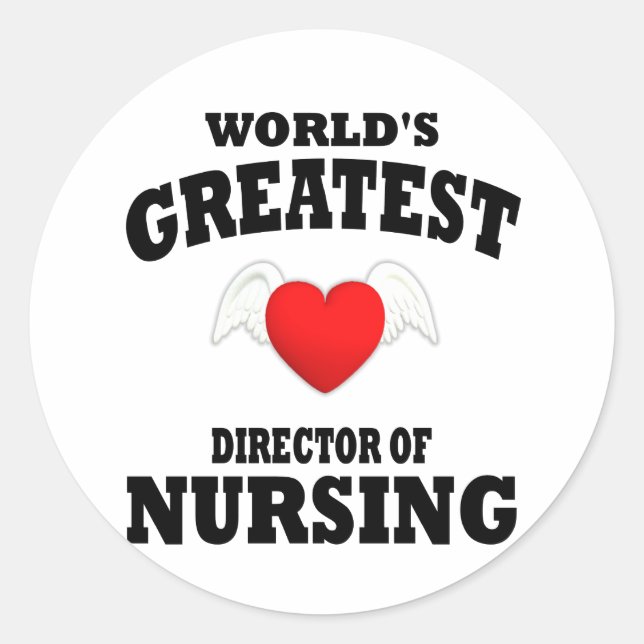 Director of Nursing Classic Round Sticker (Front)