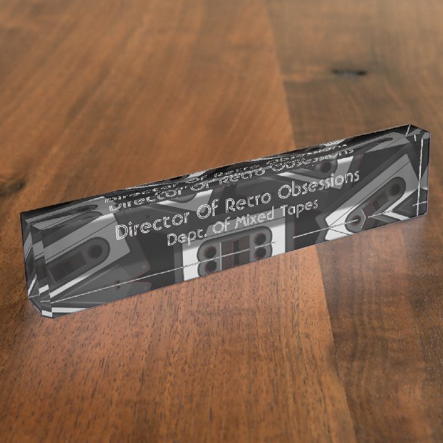 Director Of Retro Obsessions 80's Humour Nameplate (Side)