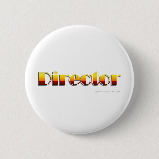 Director (Text Only) 2 Inch Round Button (Front)