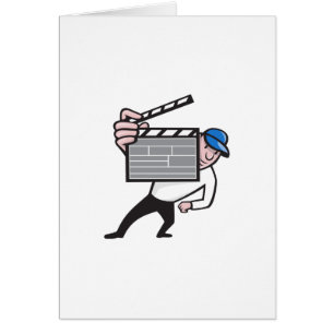 Director With Movie Clapboard Cartoon