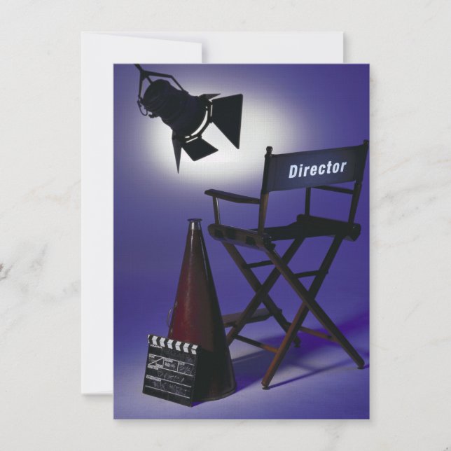 Director's Slate, Chair & Stage Light 2 Invitation (Front)