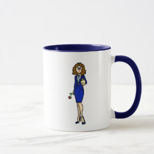 Directrice funéraire féminine tenant une urne Mug