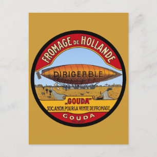 Dirigeable Holland Cheese Postcard