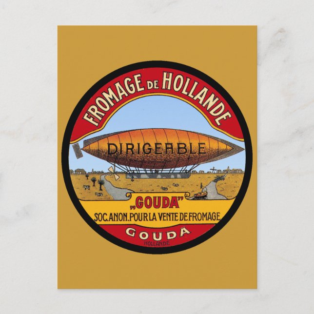 Dirigeable Holland Cheese Postcard (Front)