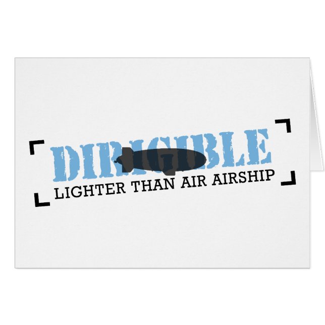 Dirigible Lighter Than Air Airship (Front Horizontal)