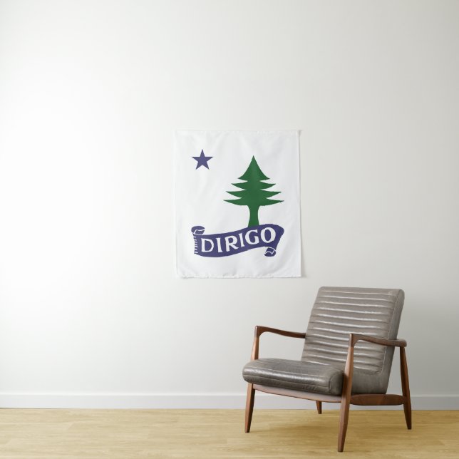 Dirigo / 1901 Maine Flag Tapestry (In Situ)