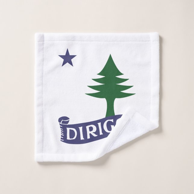 Dirigo / 1901 Maine Flag Wash Cloth (Wash Cloth)