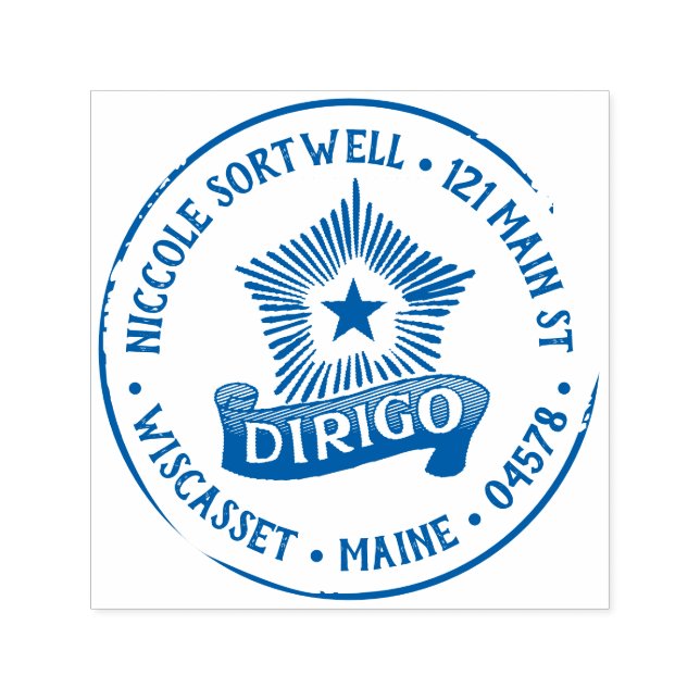 Dirigo Self-Inking Address Stamp (Design)