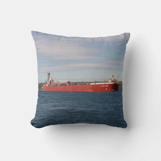 Dirk S. VanEnkevort & Michigan Trader throw pillow (Front)