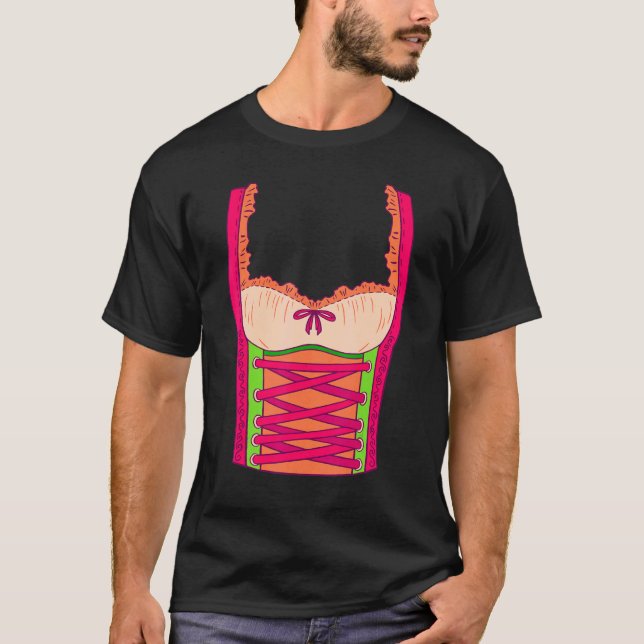 Dirndl Dress Costume Fancy Dress Dummy Women's Pin T-Shirt (Front)