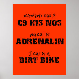 Dirt Bike Adrenalin Motocross Poster