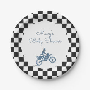 Dirt Bike Baby Shower Paper Plate