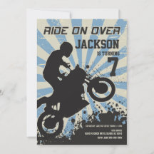 Dirt Bike Birthday Invitation / Motocross / Sport