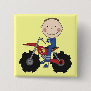 Dirt Bike - Boy Tshirts and Gifts 2 Inch Square Button