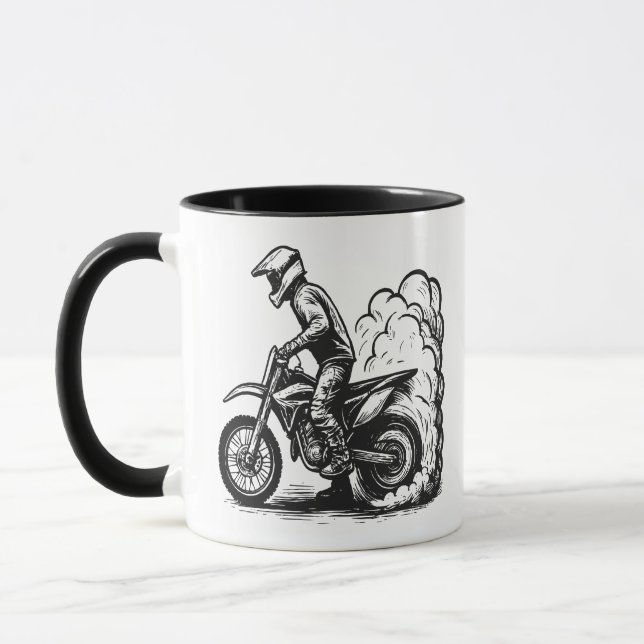 Dirt Bike Burnout Mug (Left)